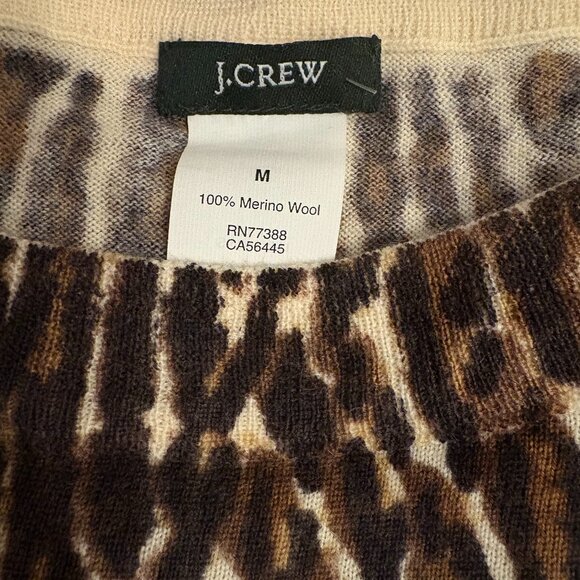 JCrew Leopard Sweater 3/4 Sleeve - Picture 4 of 4